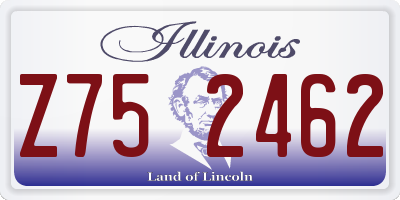 IL license plate Z752462