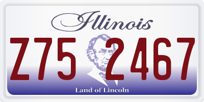 IL license plate Z752467
