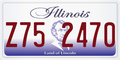 IL license plate Z752470