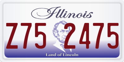 IL license plate Z752475