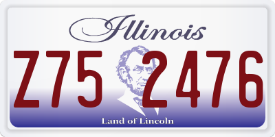 IL license plate Z752476