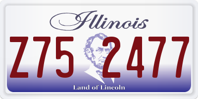 IL license plate Z752477