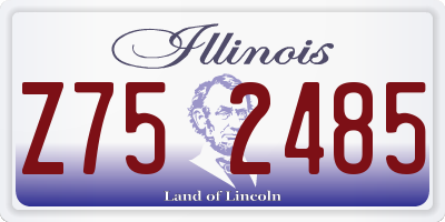 IL license plate Z752485
