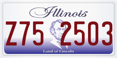 IL license plate Z752503