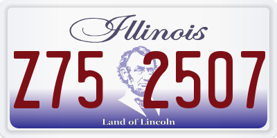 IL license plate Z752507