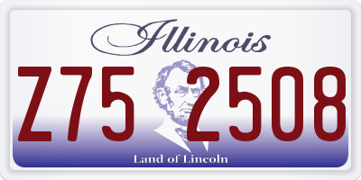 IL license plate Z752508
