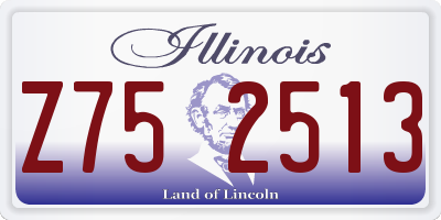IL license plate Z752513