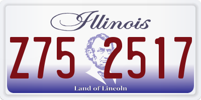 IL license plate Z752517
