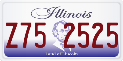 IL license plate Z752525