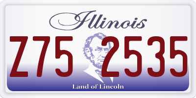 IL license plate Z752535
