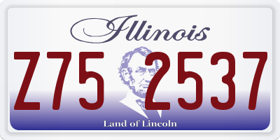 IL license plate Z752537