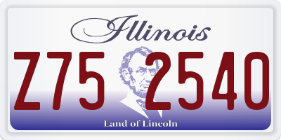 IL license plate Z752540