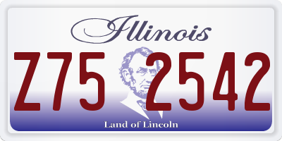 IL license plate Z752542