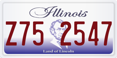 IL license plate Z752547