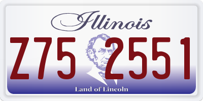 IL license plate Z752551