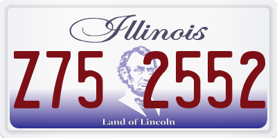 IL license plate Z752552
