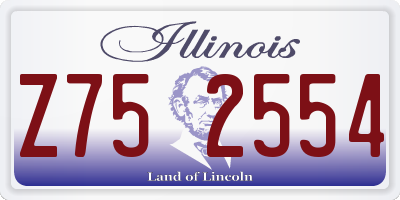 IL license plate Z752554
