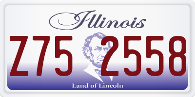 IL license plate Z752558