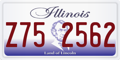IL license plate Z752562