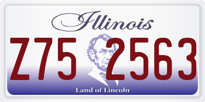 IL license plate Z752563