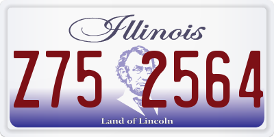 IL license plate Z752564