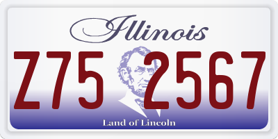 IL license plate Z752567