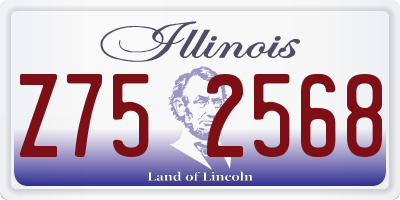 IL license plate Z752568