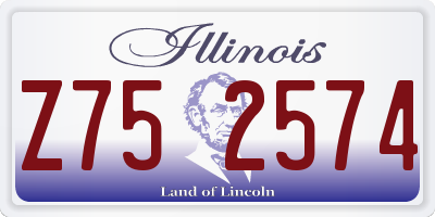 IL license plate Z752574