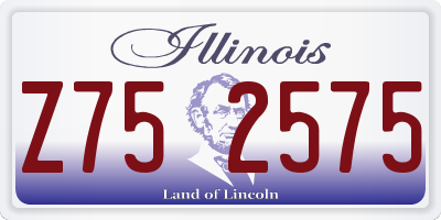 IL license plate Z752575