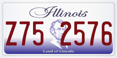 IL license plate Z752576