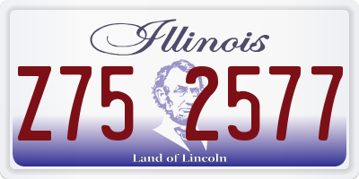 IL license plate Z752577