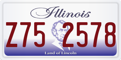 IL license plate Z752578