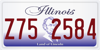 IL license plate Z752584