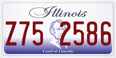 IL license plate Z752586
