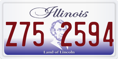 IL license plate Z752594