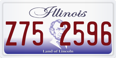 IL license plate Z752596
