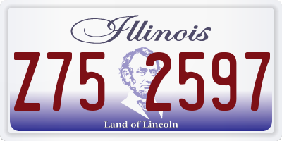 IL license plate Z752597