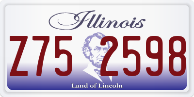 IL license plate Z752598