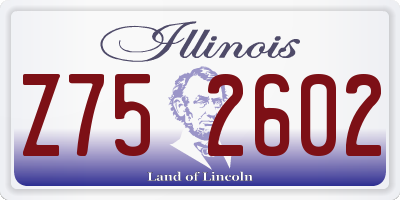 IL license plate Z752602