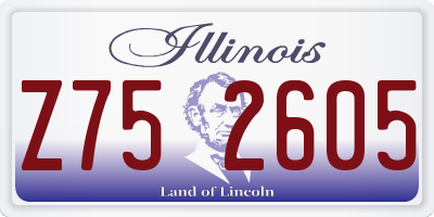 IL license plate Z752605