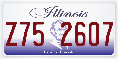 IL license plate Z752607