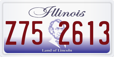 IL license plate Z752613