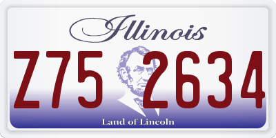 IL license plate Z752634