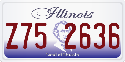 IL license plate Z752636