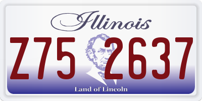IL license plate Z752637