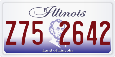 IL license plate Z752642