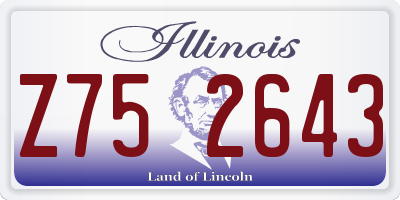 IL license plate Z752643