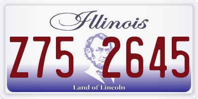 IL license plate Z752645