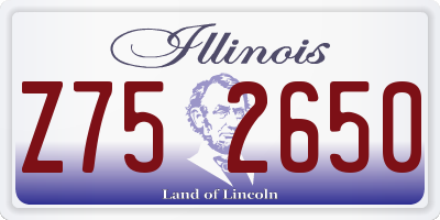 IL license plate Z752650