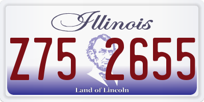 IL license plate Z752655